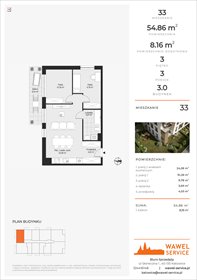 rzut mieszkanie na sprzedaż 55m2 mieszkanie Katowice, Bytkowska 107