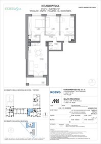 rzut mieszkanie na sprzedaż 80m2 mieszkanie Wrocław, Krzyki, Krakowska 112