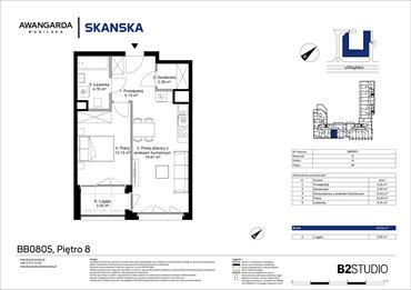 rzut mieszkanie na sprzedaż 44m2 mieszkanie Kraków, Prądnik Czerwony, Mogilska 126