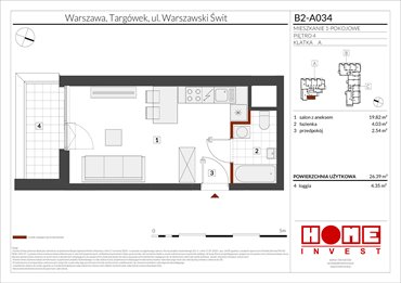 rzut mieszkanie na sprzedaż 26m2 mieszkanie Warszawa, Targówek, ul. Warszawski Świt 12