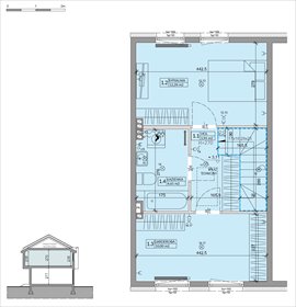 rzut dom na sprzedaż 64m2 dom Warszawa, Białołęka, Inna 4