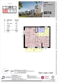 rzut mieszkanie na sprzedaż 59m2 mieszkanie Poznań, Komandoria, Świętego Michała 36