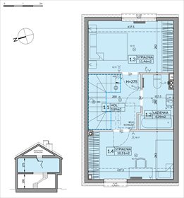 rzut dom na sprzedaż 66m2 dom Słomin, Piaseczyńska