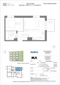 rzut mieszkanie na sprzedaż 37m2 mieszkanie Wrocław, Iwiny, ul. Franza Petera Schuberta