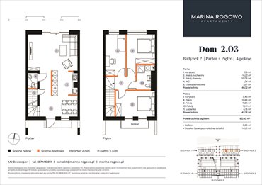 rzut dom na sprzedaż 93m2 dom Rogowo, Rogowo 65