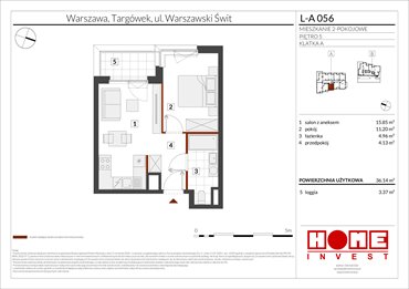 rzut mieszkanie na sprzedaż 36m2 mieszkanie Warszawa, Targówek, ul. Warszawski Świt