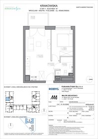 rzut mieszkanie na sprzedaż 38m2 mieszkanie Wrocław, Krzyki, Krakowska 112