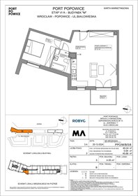 rzut mieszkanie na sprzedaż 49m2 mieszkanie Wrocław, Fabryczna, Białowieska 91a