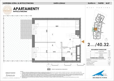 rzut mieszkanie na sprzedaż 40m2 mieszkanie Jastrzębia Góra, Wypoczynkowa