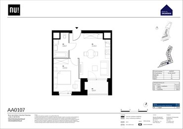rzut mieszkanie na sprzedaż 35m2 mieszkanie Warszawa, Wola, Kolejowa
