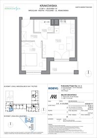 rzut mieszkanie na sprzedaż 39m2 mieszkanie Wrocław, Krzyki, Krakowska 112