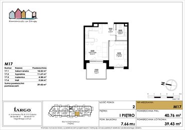 rzut mieszkanie na sprzedaż 39m2 mieszkanie Rumia, Kosynierów 9