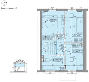 rzut dom na sprzedaż 78m2 dom Sulejówek, Szklarniowa