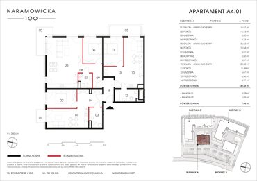 rzut mieszkanie na sprzedaż 149m2 mieszkanie Poznań, Winogrady, Naramowicka 100