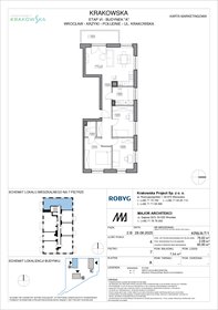 rzut mieszkanie na sprzedaż 79m2 mieszkanie Wrocław, Krzyki, Krakowska 112