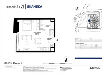 rzut mieszkanie na sprzedaż 36m2 mieszkanie Kraków, Krowodrza, ul. Mazowiecka 21