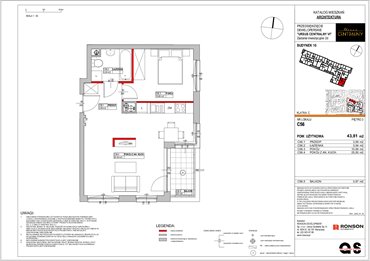 rzut mieszkanie na sprzedaż 44m2 mieszkanie Warszawa, Ursus, ul. Gierdziejewskiego 23