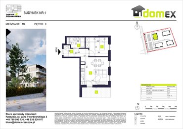rzut mieszkanie na sprzedaż 40m2 mieszkanie Głogów Małopolski, Niwa, Kościuszki