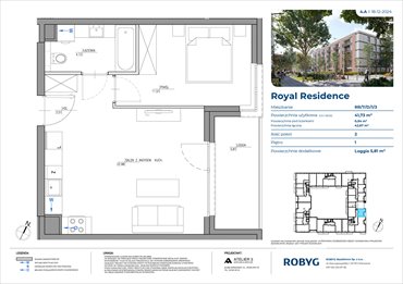 rzut mieszkanie na sprzedaż 42m2 mieszkanie Warszawa, Wilanów, Sarmacka