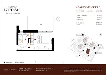 rzut mieszkanie na sprzedaż 25m2 mieszkanie Świeradów Zdrój, Senatoryjna/Szkolna