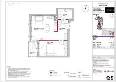 rzut mieszkanie na sprzedaż 46m2 mieszkanie Warszawa, Ursus, ul. Gierdziejewskiego 23