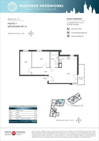 rzut mieszkanie na sprzedaż 63m2 mieszkanie Kraków, Podgórze, Jerozolimska 4