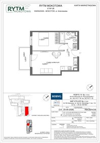 rzut mieszkanie na sprzedaż 39m2 mieszkanie Warszawa, Mokotów, Antoniewska 3B