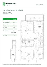 rzut mieszkanie na sprzedaż 72m2 mieszkanie Rzeszów, Załęże, Nefrytowa Park, Nefrytowa