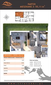 rzut mieszkanie na sprzedaż 55m2 mieszkanie Bielsko-Biała, Straconki, Straconki 59