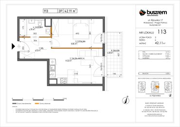 rzut mieszkanie na sprzedaż 42m2 mieszkanie Warszawa, Praga Północ, Kijowska 17