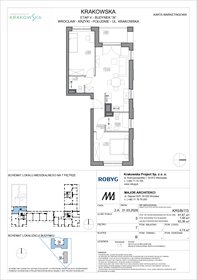 rzut mieszkanie na sprzedaż 62m2 mieszkanie Wrocław, Krzyki, Krakowska 112