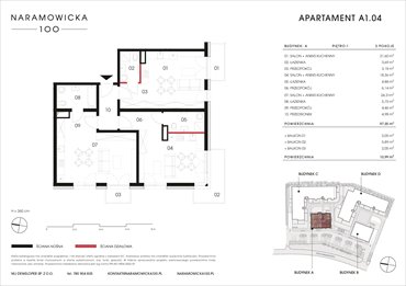 rzut mieszkanie na sprzedaż 97m2 mieszkanie Poznań, Winogrady, Naramowicka 100