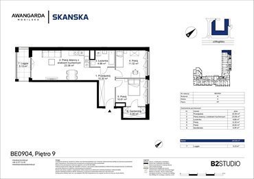 rzut mieszkanie na sprzedaż 64m2 mieszkanie Kraków, Prądnik Czerwony, Mogilska 126