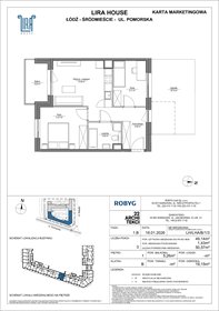 rzut mieszkanie na sprzedaż 49m2 mieszkanie Łódź, Pomorska 108