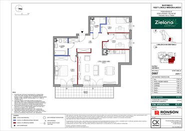 rzut mieszkanie na sprzedaż 88m2 mieszkanie Warszawa, Mokotów, ul. Polska 10