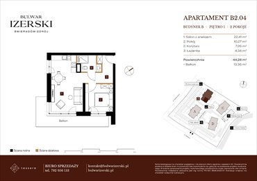 rzut mieszkanie na sprzedaż 44m2 mieszkanie Świeradów Zdrój, Senatoryjna/Szkolna