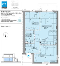 rzut mieszkanie na sprzedaż 55m2 mieszkanie Janczewice, Jedności