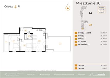rzut mieszkanie na sprzedaż 79m2 mieszkanie Kraków, Rzemieślnicza 22-24