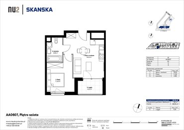 rzut mieszkanie na sprzedaż 47m2 mieszkanie Warszawa, Wola, Kolejowa