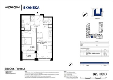 rzut mieszkanie na sprzedaż 43m2 mieszkanie Kraków, Prądnik Czerwony, Mogilska 126