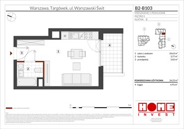 rzut mieszkanie na sprzedaż 26m2 mieszkanie Warszawa, Targówek, ul. Warszawski Świt 12