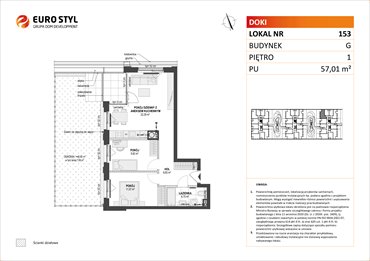 rzut mieszkanie na sprzedaż 57m2 mieszkanie Gdańsk, Śródmieście, ks. Jerzego Popiełuszki/Rybaki Górne