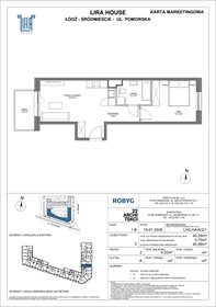 rzut mieszkanie na sprzedaż 40m2 mieszkanie Łódź, Pomorska 108