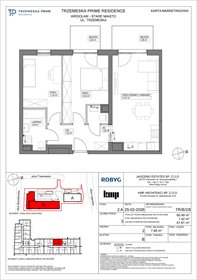 rzut mieszkanie na sprzedaż 60m2 mieszkanie Wrocław, Stare Miasto, Trzemeska