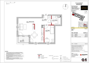 rzut mieszkanie na sprzedaż 47m2 mieszkanie Warszawa, Ursus, ul. Gierdziejewskiego 23