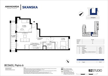 rzut mieszkanie na sprzedaż 58m2 mieszkanie Kraków, Prądnik Czerwony, Mogilska 126
