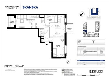 rzut mieszkanie na sprzedaż 59m2 mieszkanie Kraków, Prądnik Czerwony, Mogilska 126