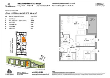 rzut mieszkanie na sprzedaż 60m2 mieszkanie Łódź, Widzew, Przybyszewskiego 292-300