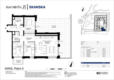 rzut mieszkanie na sprzedaż 90m2 mieszkanie Kraków, Krowodrza, ul. Mazowiecka 21