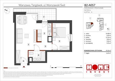 rzut mieszkanie na sprzedaż 45m2 mieszkanie Warszawa, Targówek, ul. Warszawski Świt 12